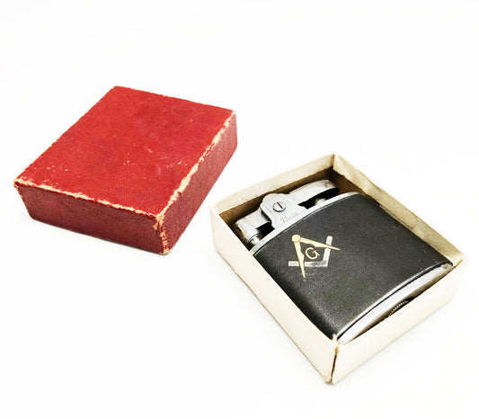 1950 Square and Compass Masonic Lighter in Original Box