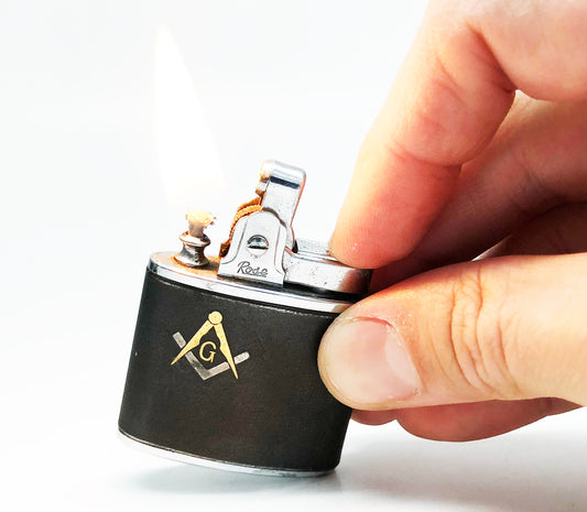 1950 Square and Compass Masonic Lighter in Original Box