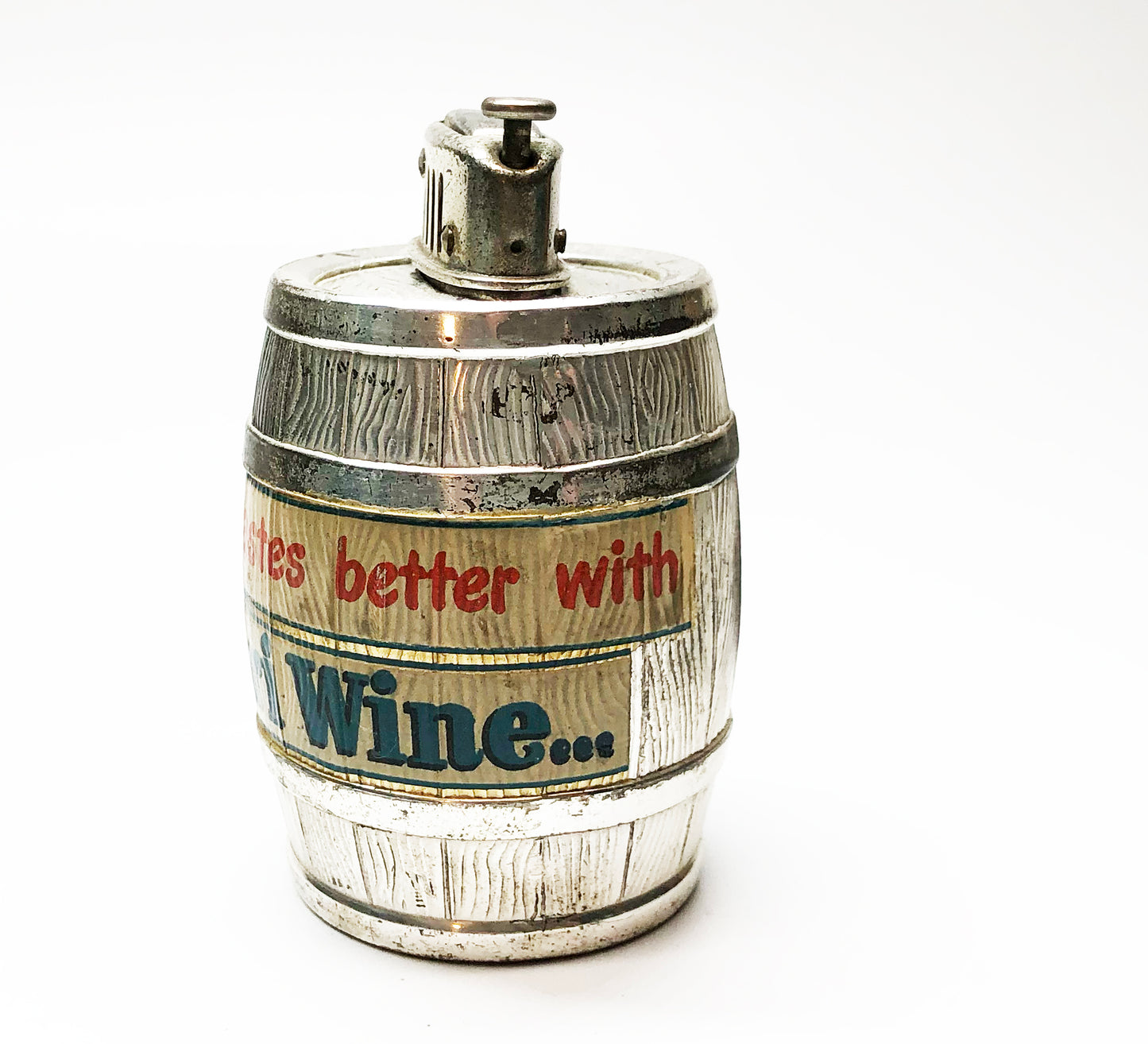 1950s Petri Wine Barrel-Shaped Japanese Figural Lighter