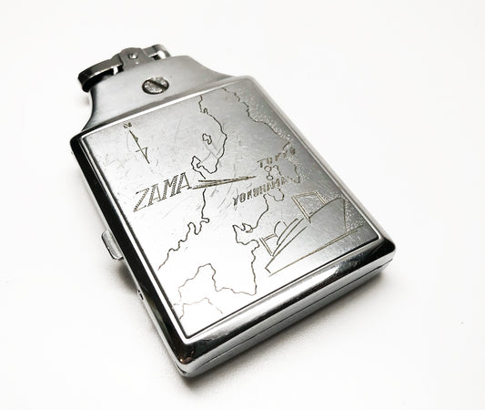 Hand Engraved Military Ronson Mastercase Lighter & Case Combination