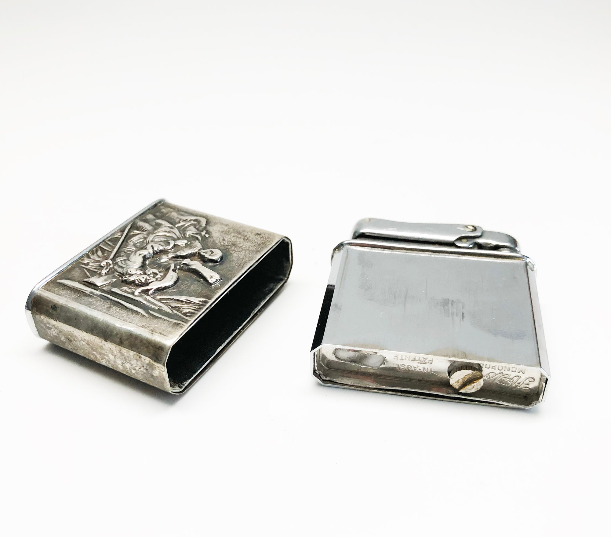 Sterling Silver Sleeved Ibelo Monopol 1940s German Lighter