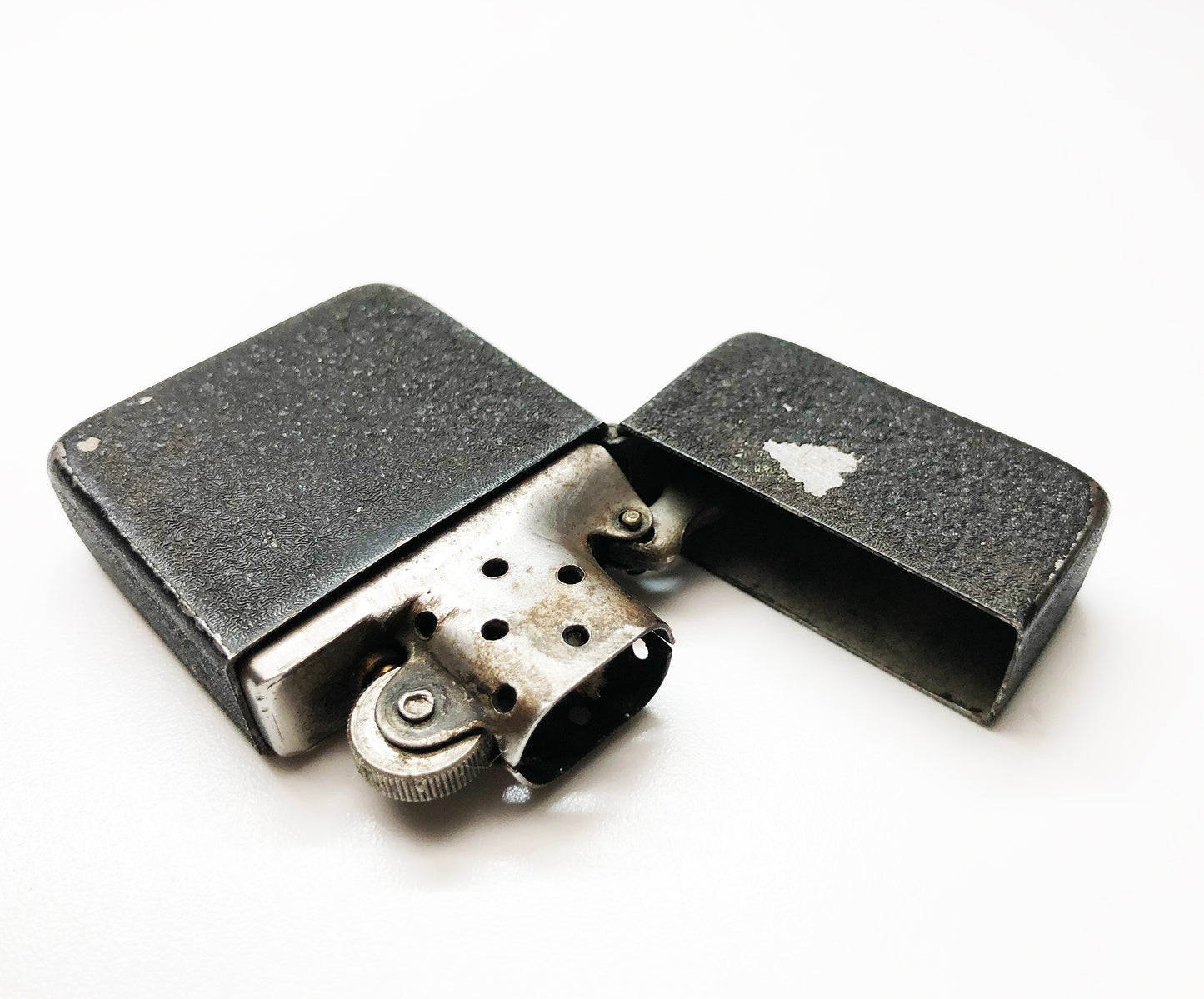 Rare 1943-1945 Black Crackle WWII Zippo with Original Insert