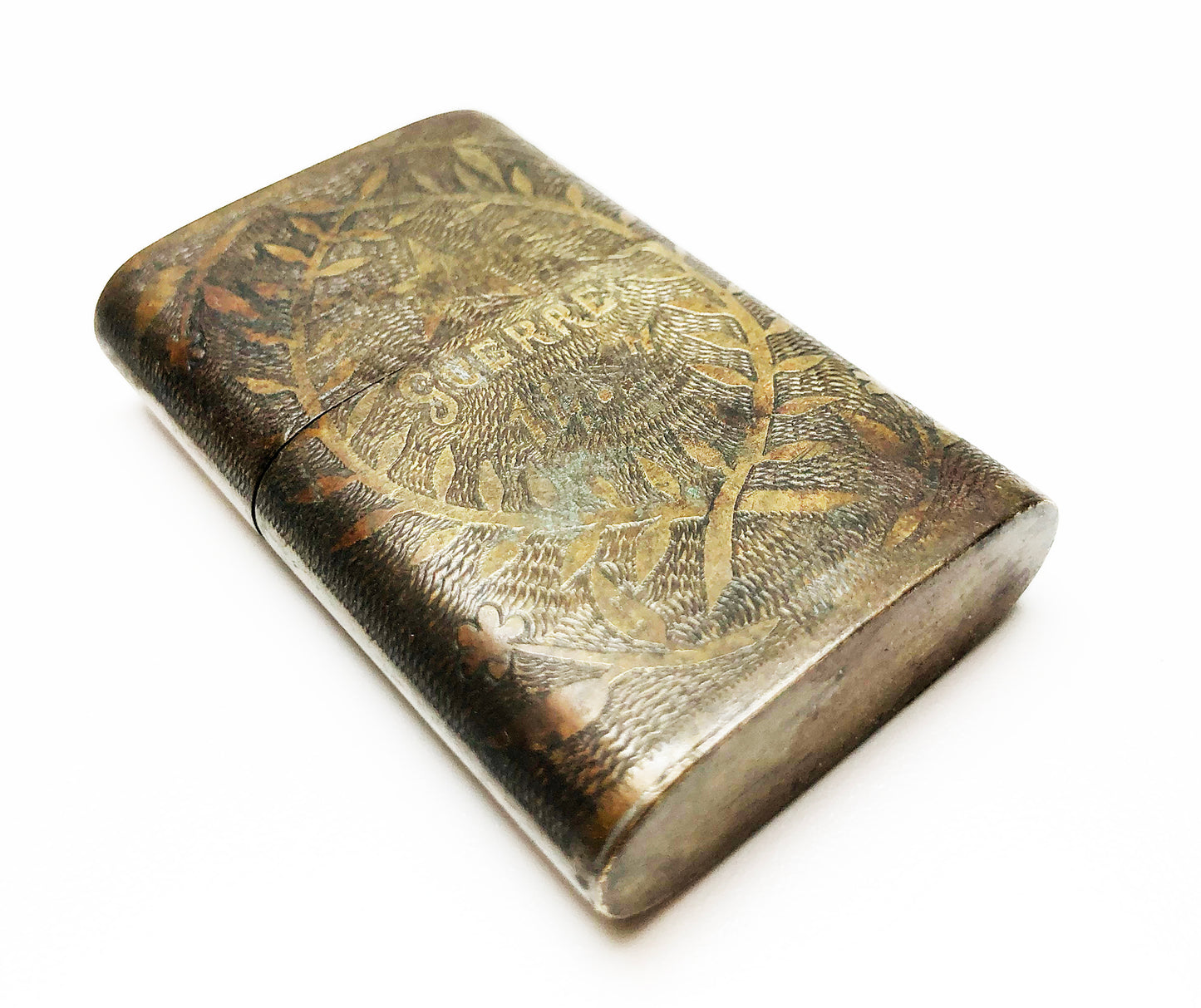 1917 WWI Hand Etched Trench Art Lighter