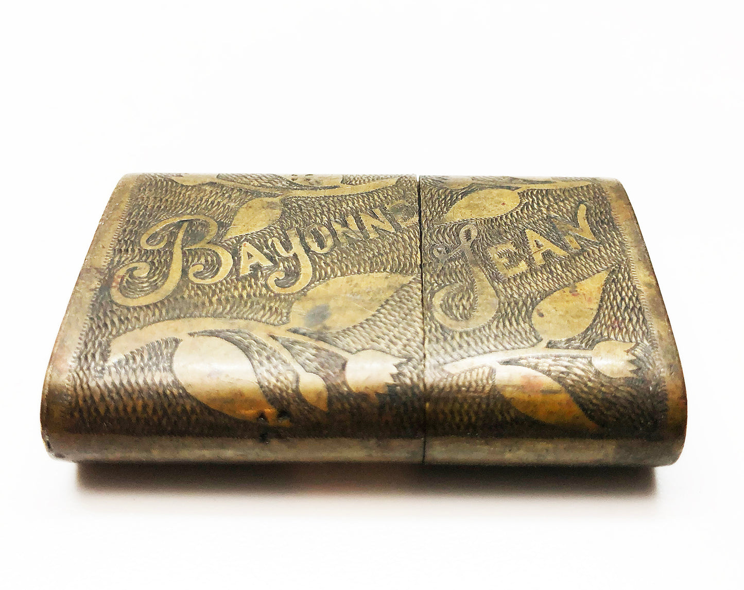 1917 WWI Hand Etched Trench Art Lighter